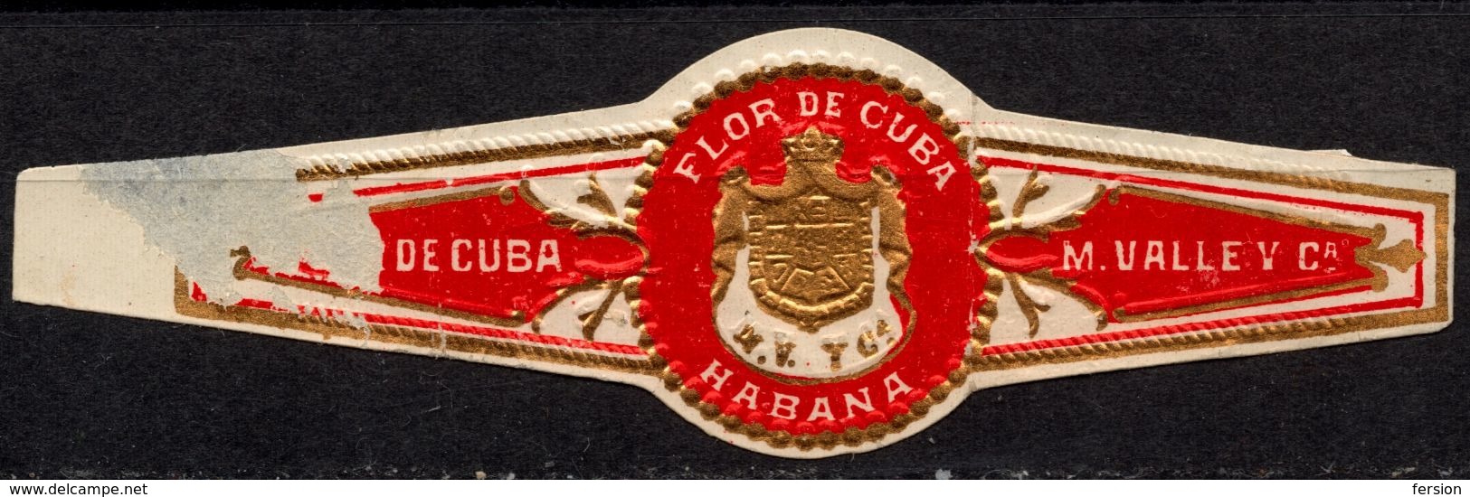 HABANA CUBA - Flor Se Cuba - Coat Of Arms - CIGAR CIGARS - Label Vignette - Labels