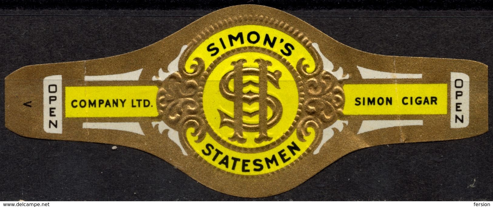 Canada  / Simon's Statesmen - CIGAR CIGAR Label Vignette - Etiquetas