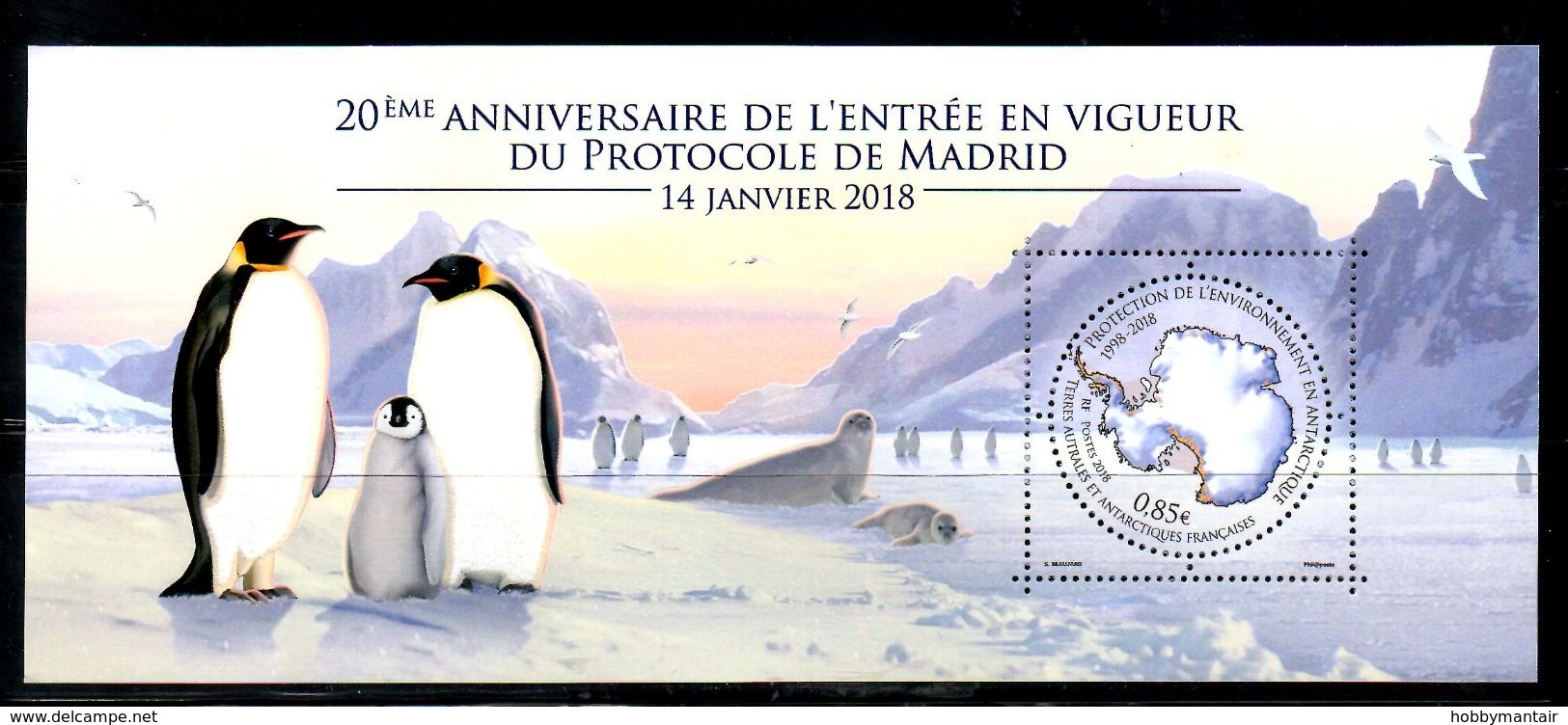 TAAF, 2018,  BIRDS- PENGUINS, M/S, MNH** - Autres & Non Classés