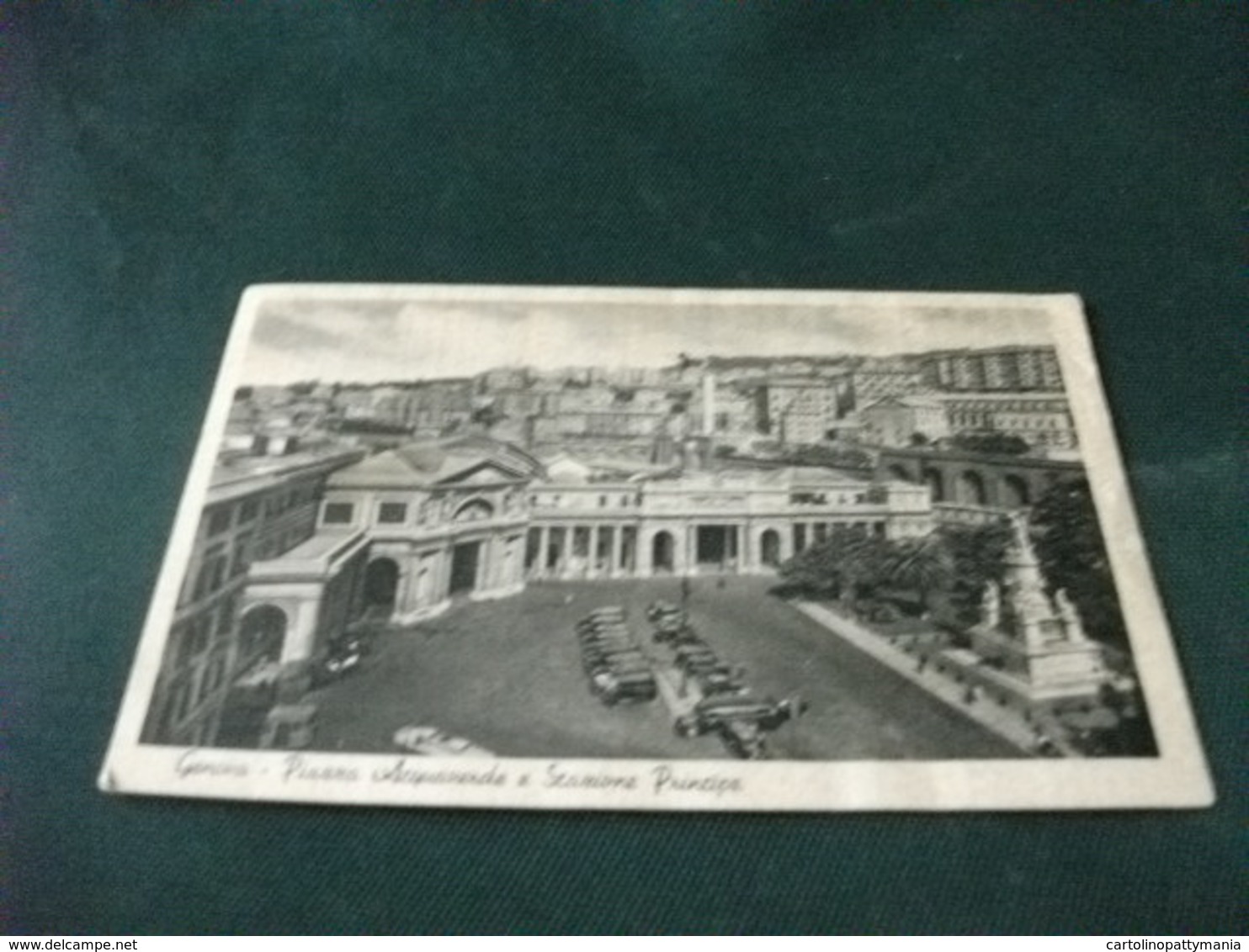 STORIA POSTALE FRANCOBOLLO ITALIA GENOVA PIAZZA ACQUAVERDE E STAZIONE PRINCIPE PIAZZA ANG. - Genova (Genoa)