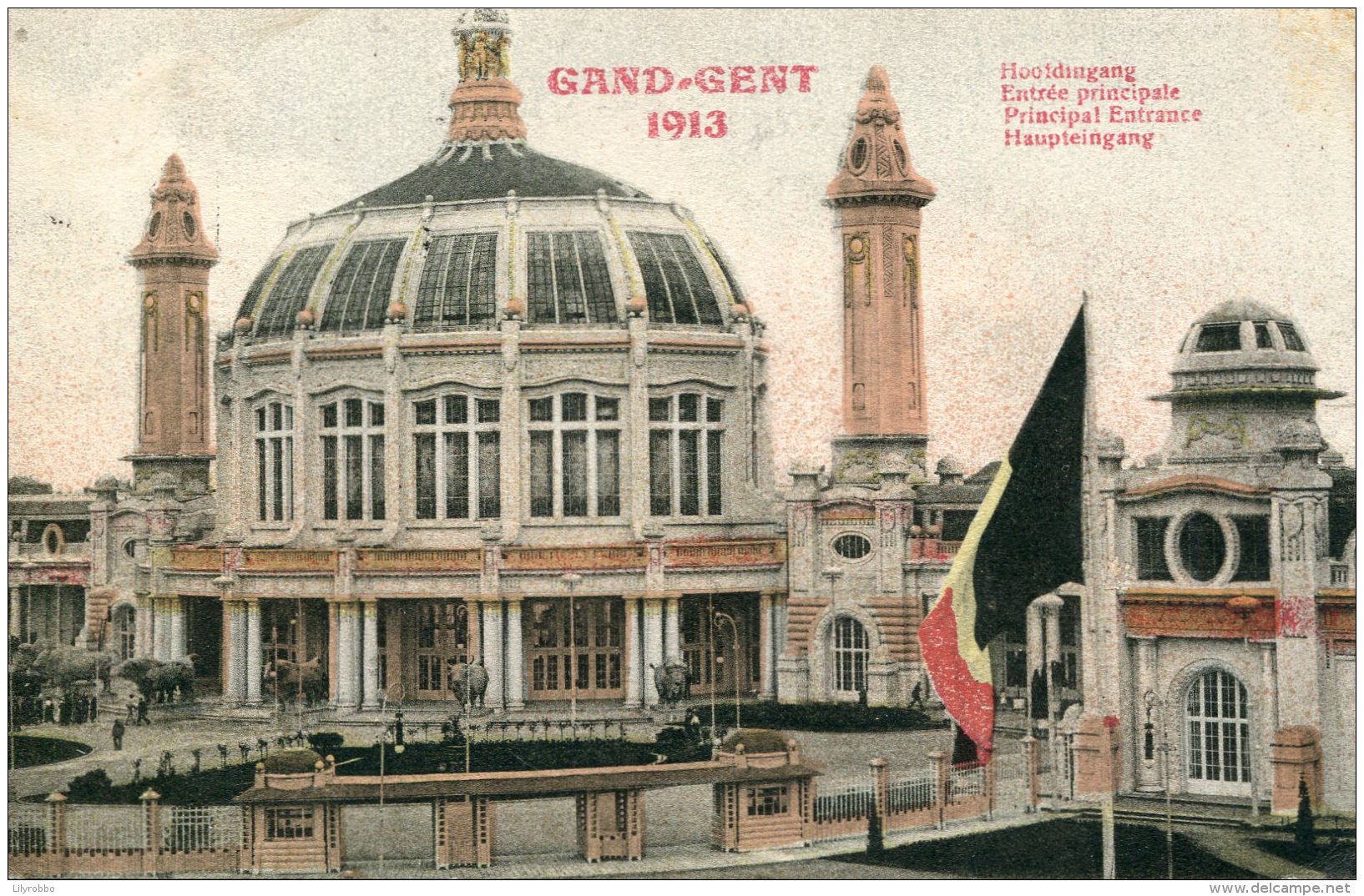 BELGIUM - Gand (Gent) - 1913 - Exposition Internationale  - Entree Principale -  VG Stamps And Postmark - Exhibitions