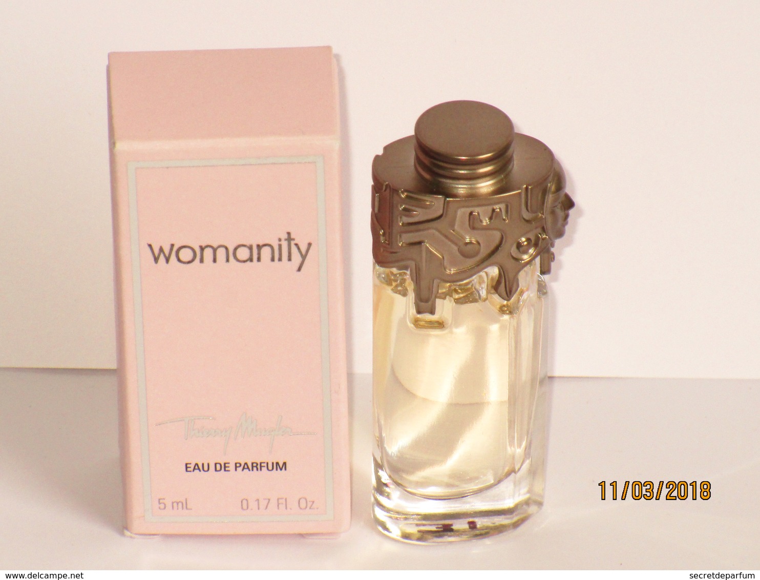 Miniatures De Parfum  WOMANITY  De THIERRY MUGLER    EDP   5  Ml    +  Boite - Miniatures Femmes (avec Boite)