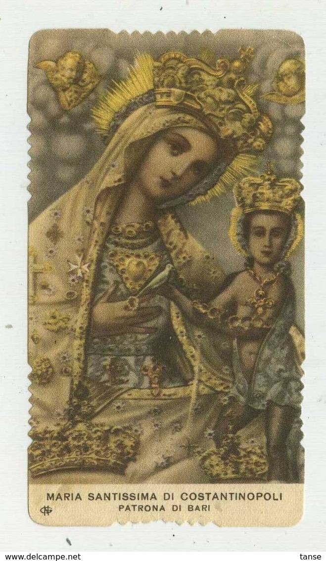 Maria Santissima Di Costantinopoli - Patrona Di Bari - Antico Santino - Santini