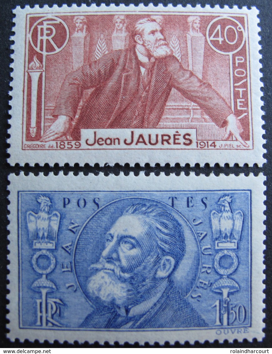 Lot FD/1141 - 1936 - J. JAURES - N°318 à 319 NEUFS** - Cote : 48,50 € - Neufs
