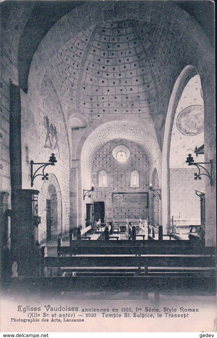 Eglises Vaudoises, Temple De St Sulpice, Le Transept (2920) - Saint-Sulpice