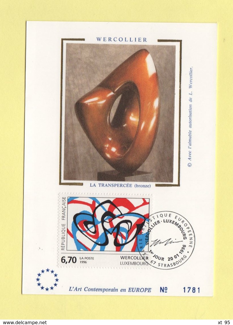 Carte Maximum Sur Soie - N°2986 - Wercollier - 1990-1999