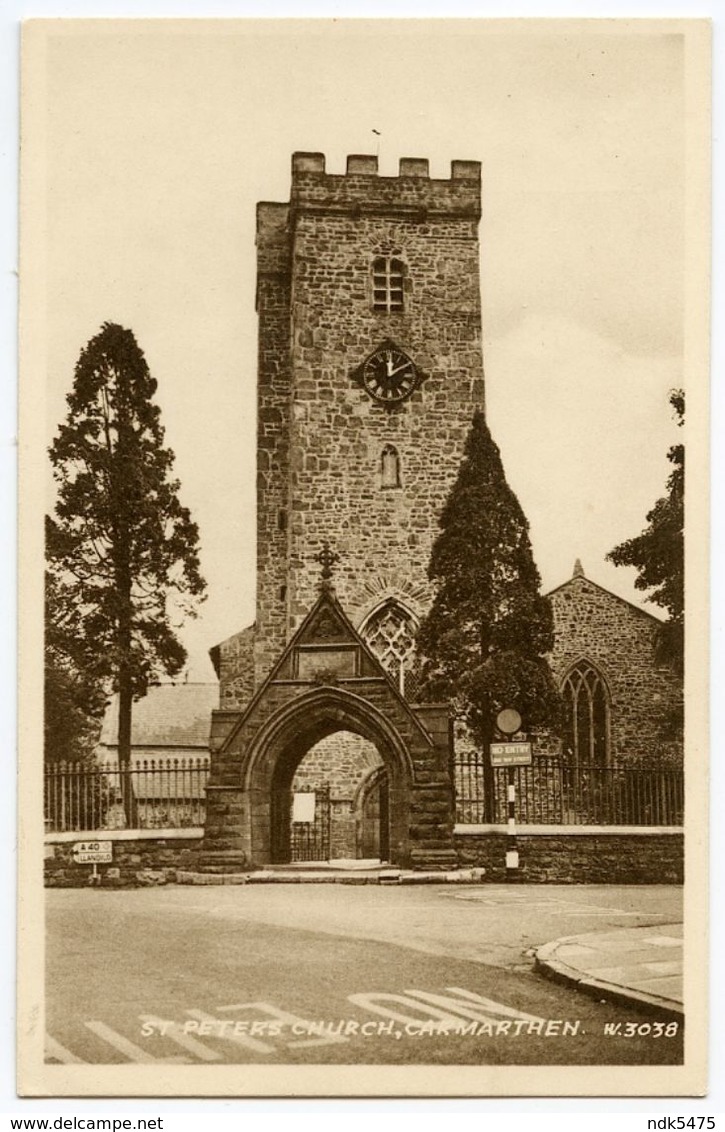 CARMARTHEN : ST PETERS CHURCH - Carmarthenshire