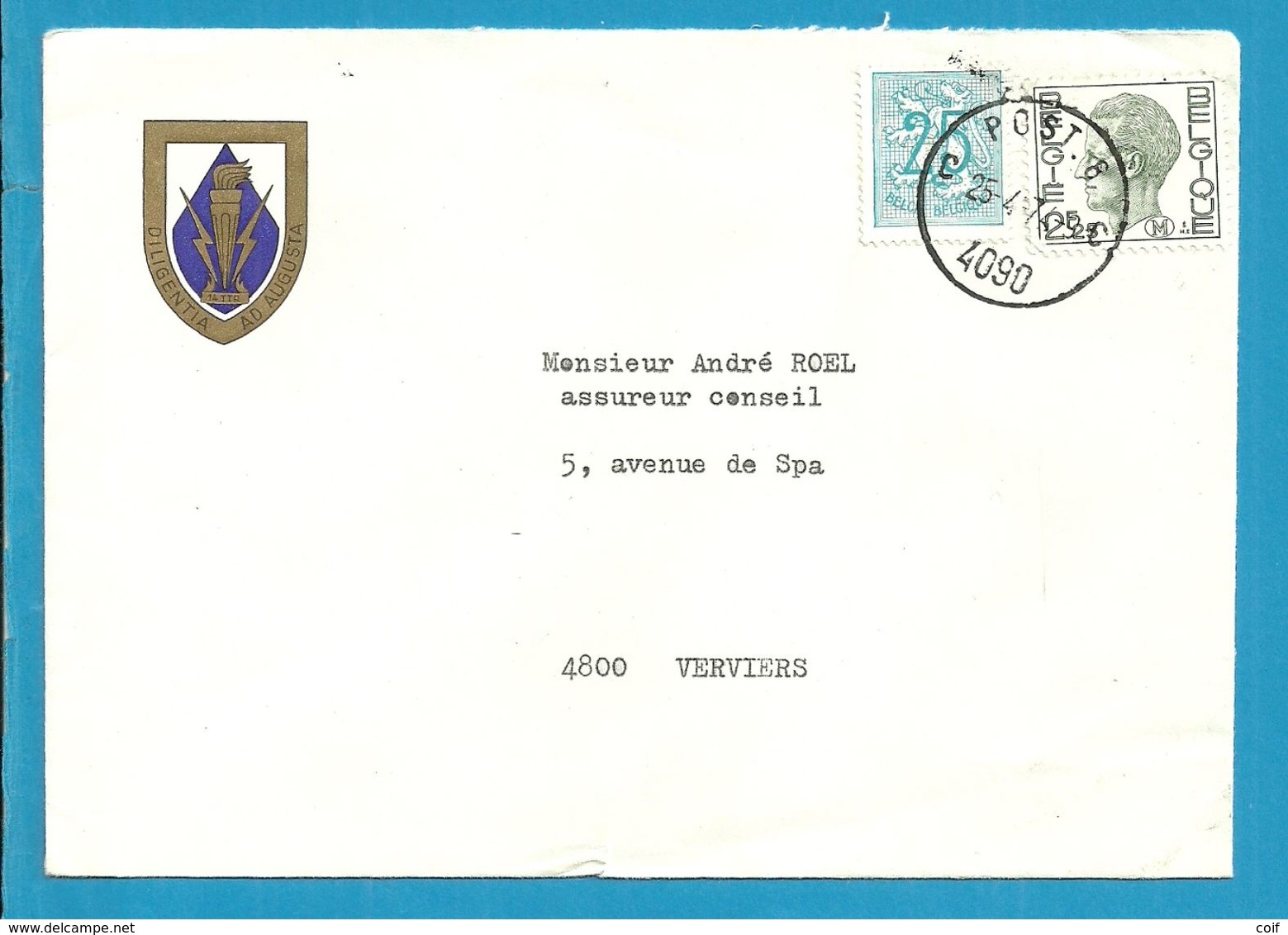 M4 +1368 Op Brief Met Stempel POST. 8 (B.P.S.) - Otros & Sin Clasificación