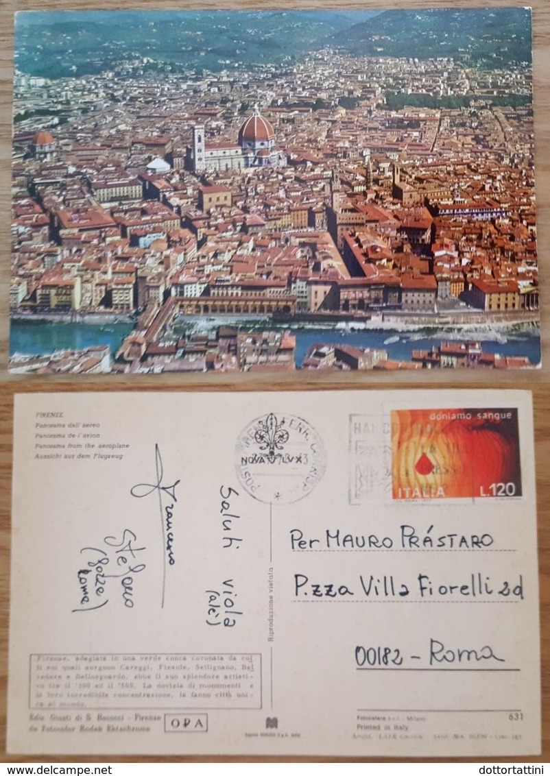 FIRENZE - Panorama Dall'aereo - Air View - Vg Nice Stamp - Firenze