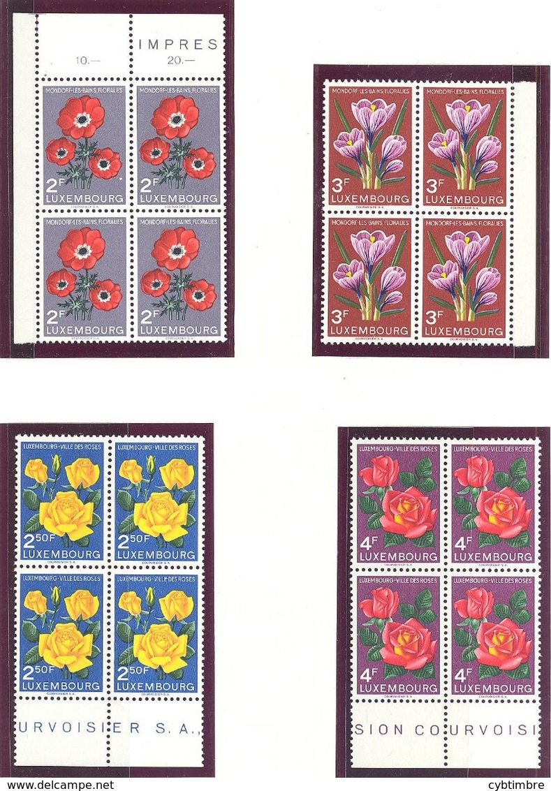 Luxembourg: Yvert N° 506/509**; MNH; Fleurs - Neufs