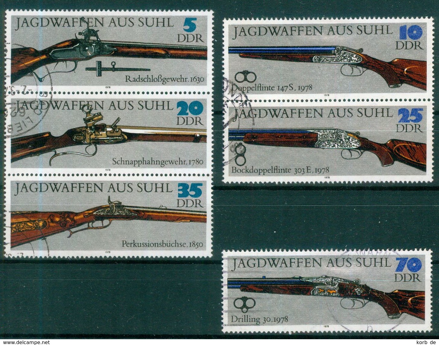 DDR 1978 / MiNr.   2376 – 2381 Mit Dreierstreifen 1   O / Used   (q1133) - Gebraucht