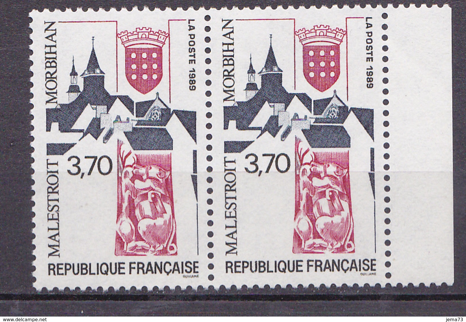 N° 2588 Série Touristique: Malestroi : Une Paire De 2 Timbres Neuf Impeccable - Unused Stamps