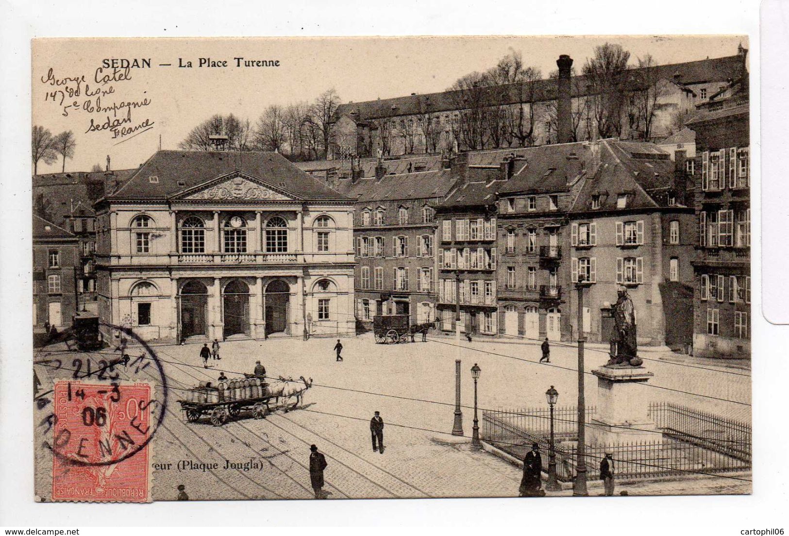 - CPA SEDAN (08) - La Place Turenne 1906 (belle Animation) - - Sedan