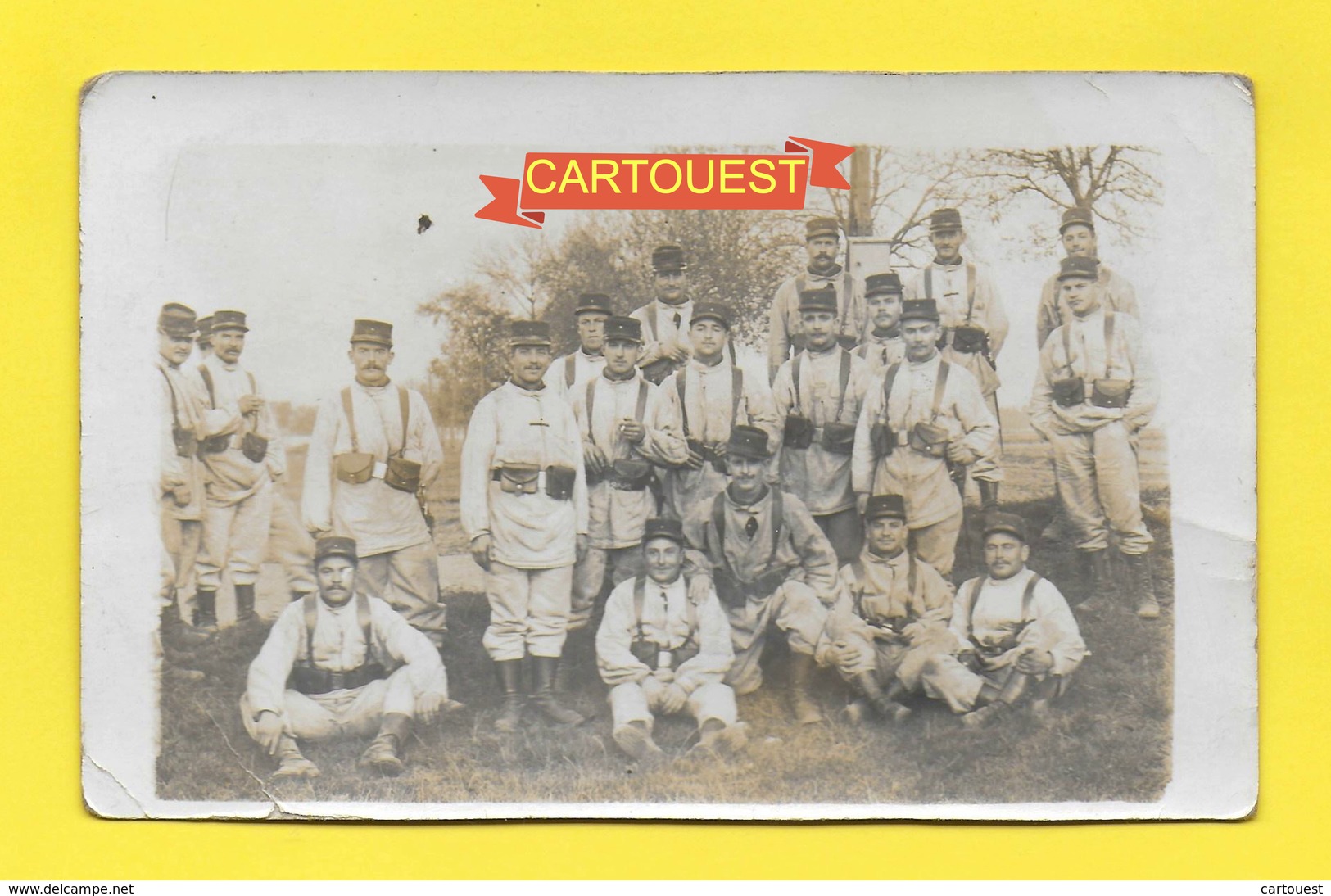 CPA 54 TOUL Groupe De Soldats En Uniforme 1912  ( Oblitération TOUL Semeuse 10 C Lignée FM ) - Toul