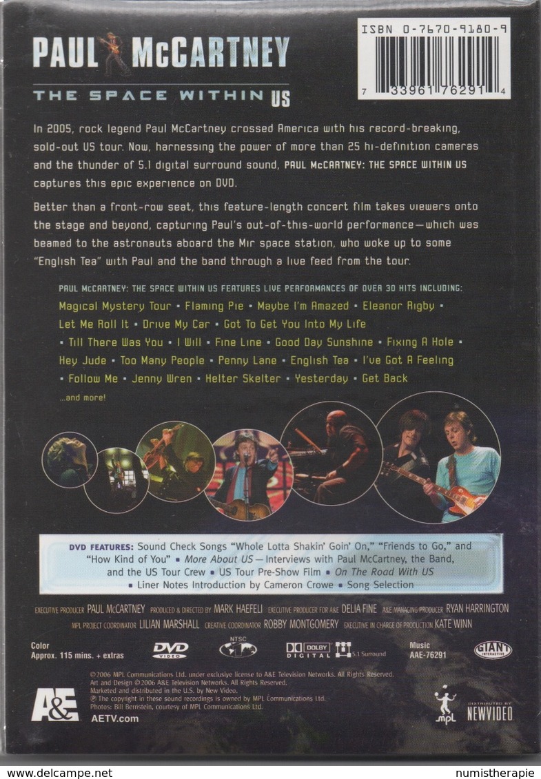 DVD Paul McCartney : The Space Within Us 2006 : 21 Chansons + - Musik-DVD's