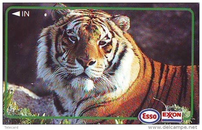 Télécarte Japon * ESSO EXXON * Animal * TIGRE * TIGER (774) * FELIN * Japan  Phonecard Telefonkarte * TIJGER - Andere & Zonder Classificatie