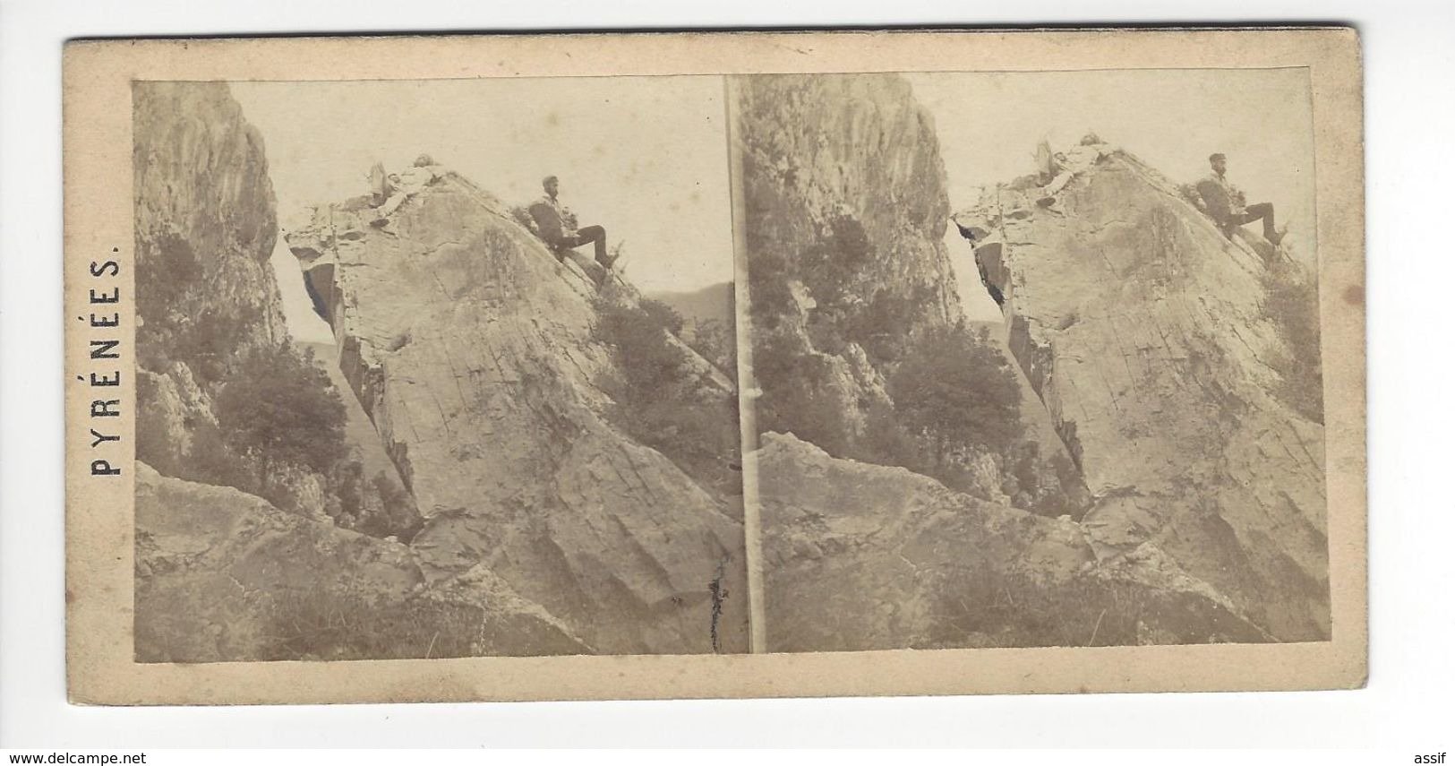 PHOTO PYRENEES PHOTO STÉRÉO CIRCA 1860 N°114 /FREE SHIPPING REGISTERED - Stereoscopio