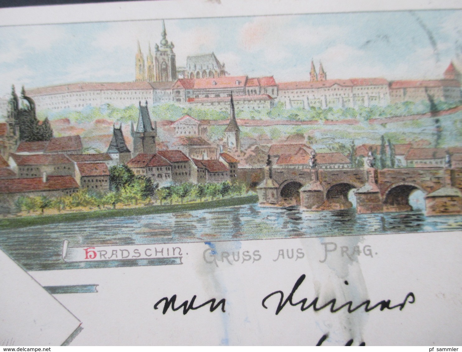 AK Litho 1897 Mehrbildkarte Gruss Aus Prag. Nach Pilsen Gesendet! Verlag G. Neugebauer - Gruss Aus.../ Grüsse Aus...