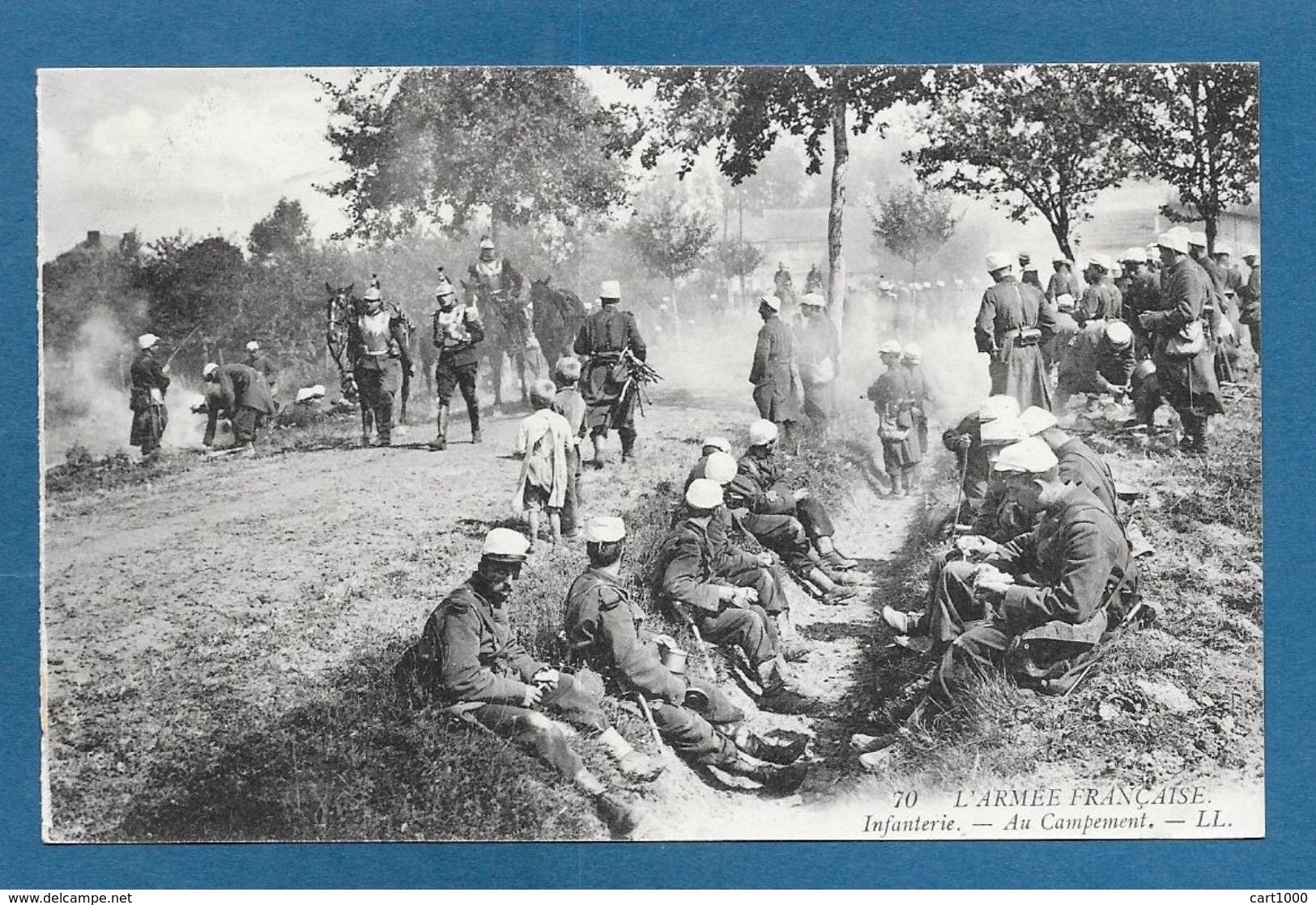 ARMEE FRANCAISE INFANTERIE AU CAMPEMENT - War 1914-18