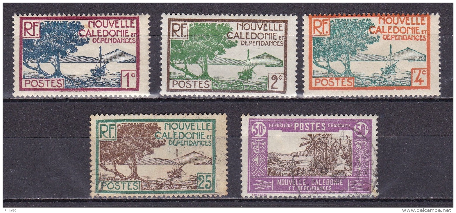 Nelle Calédonie N° 139,140,141, 146,150 Nf Et Obl - Unused Stamps