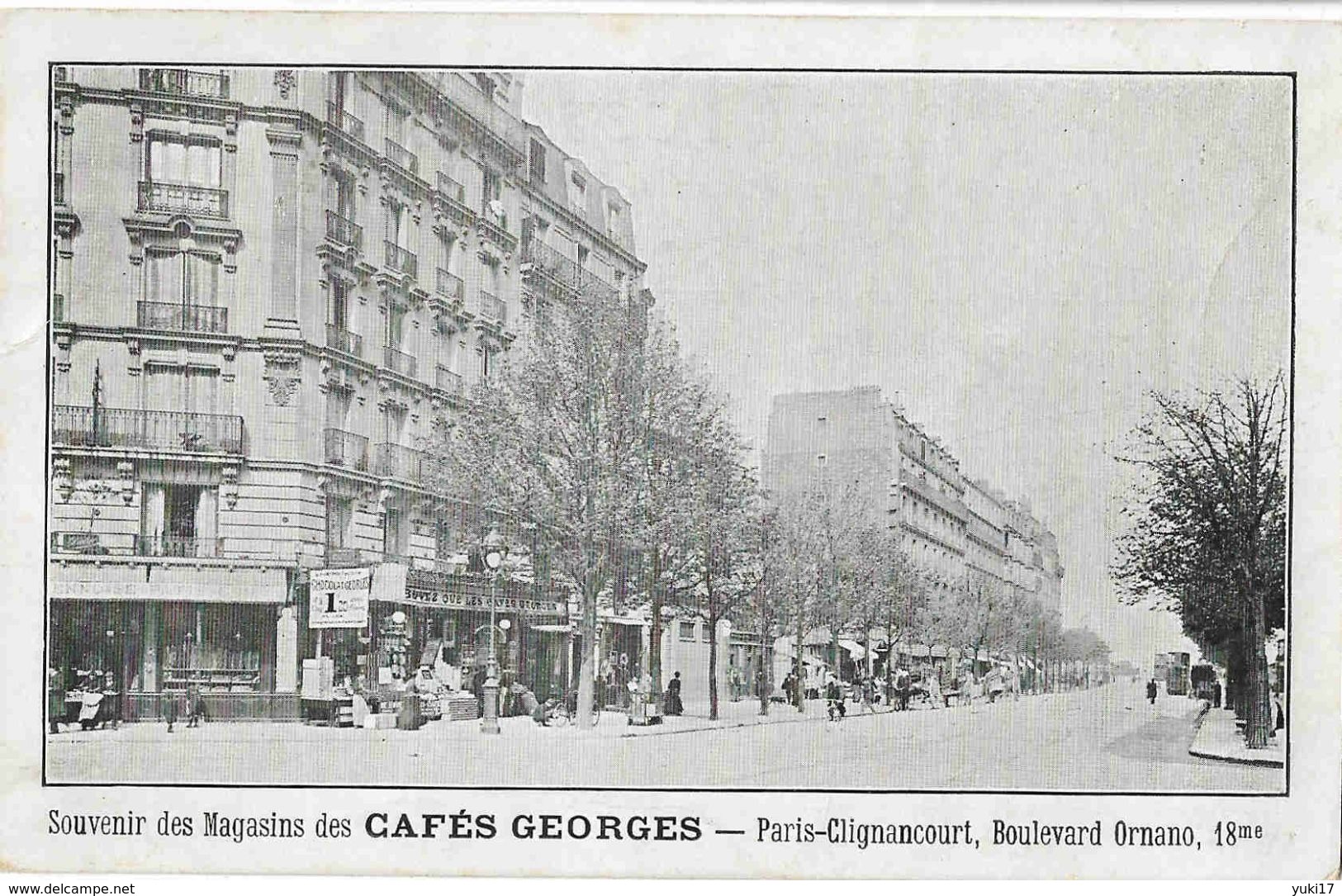 75 ¨PARIS Magasin Cafes Georges Clignancourt Bd Ornano - Arrondissement: 18