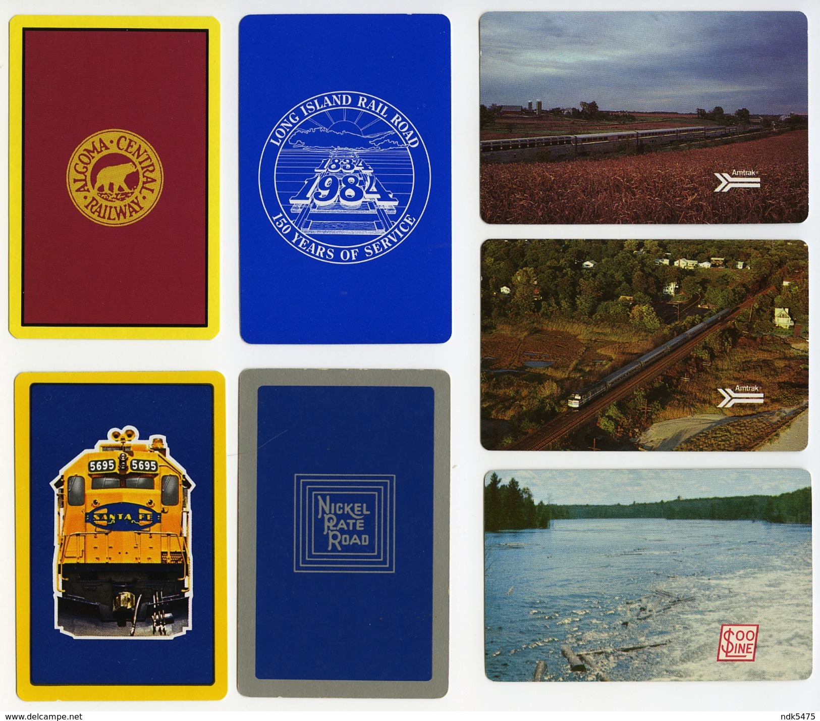 19 US RAILWAY PLAYING CARDS : ALL DIFFERENT - Chemin De Fer