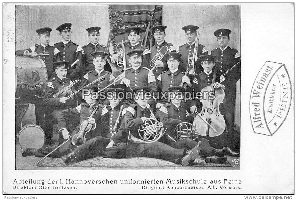 PEINE  1909  ABTEILUNG Der I. HANNOVERSCHEN MUSIKSCHULE - Peine