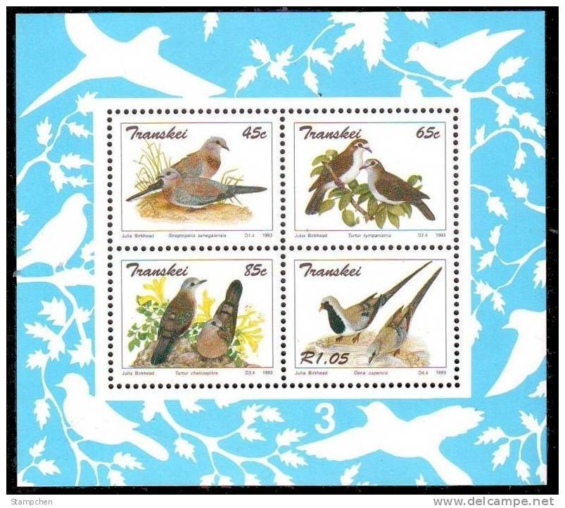 South Africa Transkei 1993 Dove Stamps S/s Bird Birds - Transkei