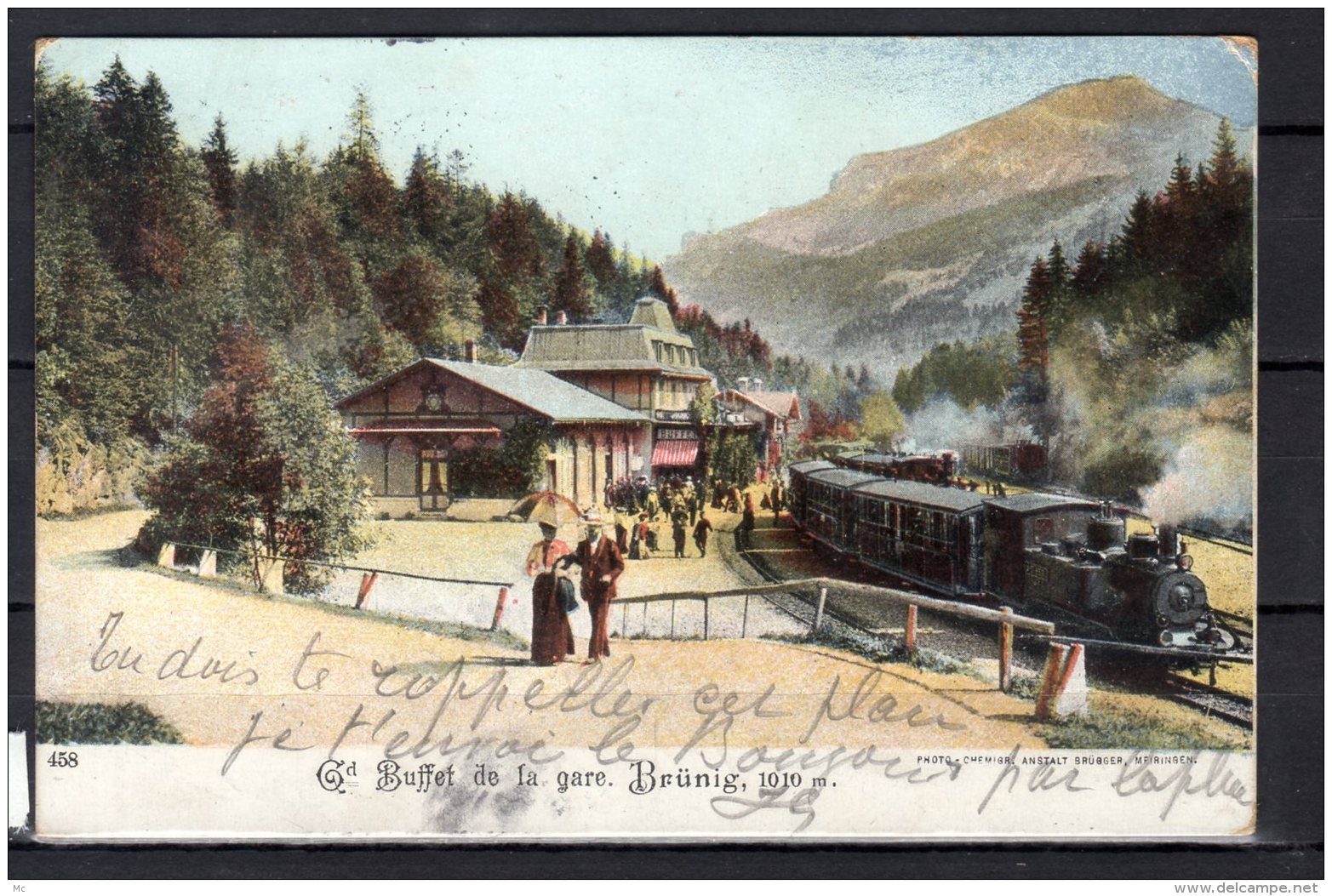 Suisse - Brünig - Gd Buffet De La Gare - Colorisée - Locomotive - Other & Unclassified