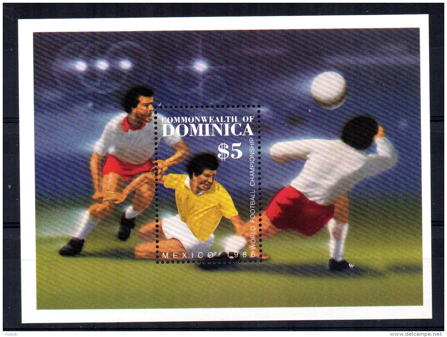 Dominica - 1986 - Football World Cup Miniature Sheet - MNH - Dominica (1978-...)