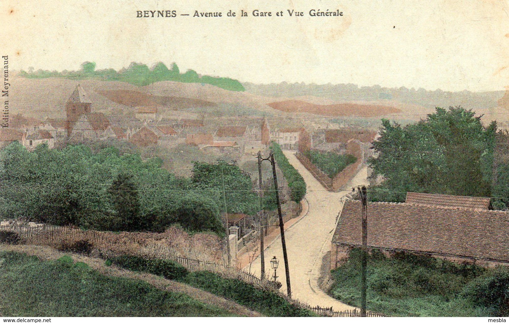 CPA  -  BEYNES  (78)    Avenue De La Gare Et Vue Générale - Beynes