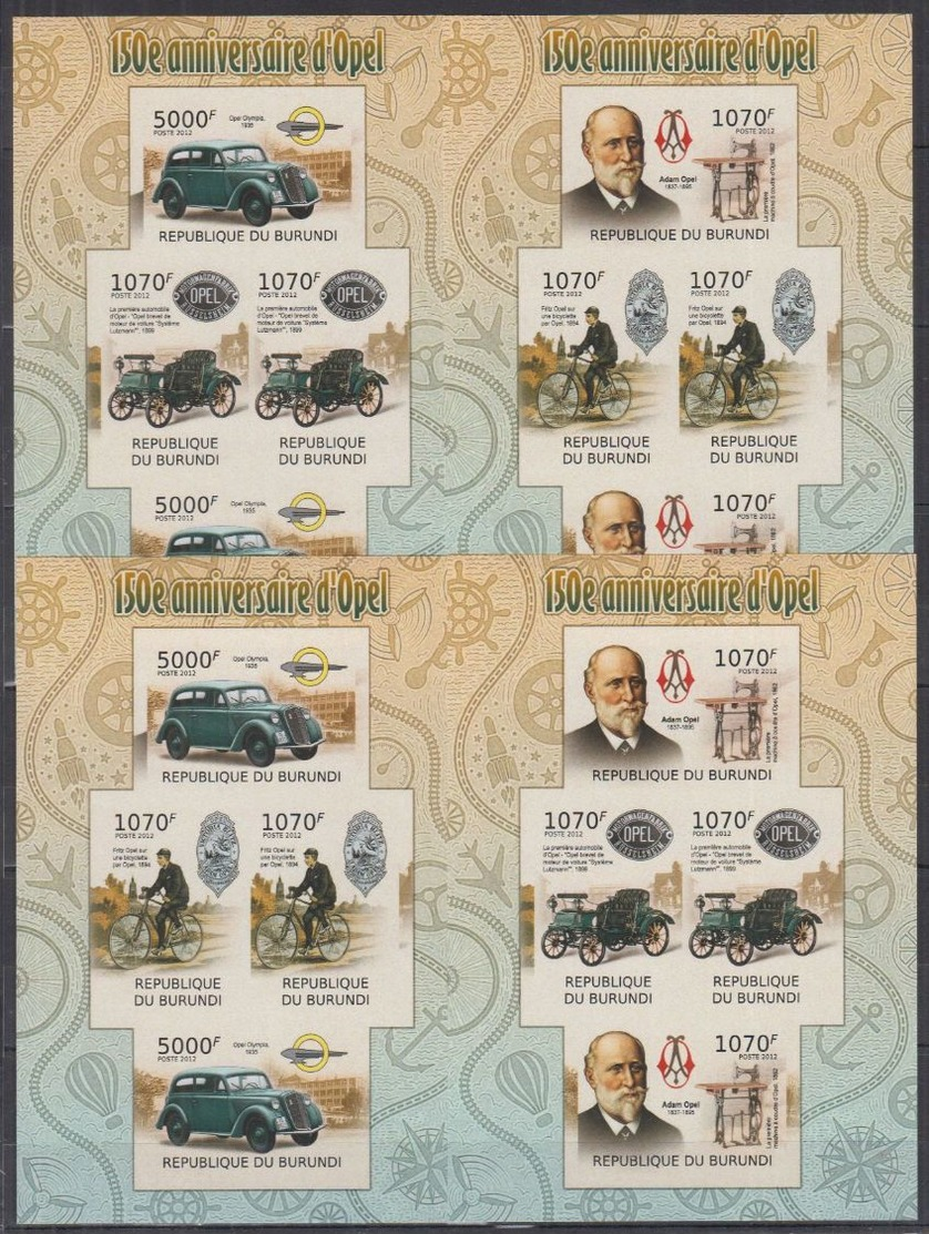 G05. Burundi - MNH - Transport - Cars - Imperf - Cars