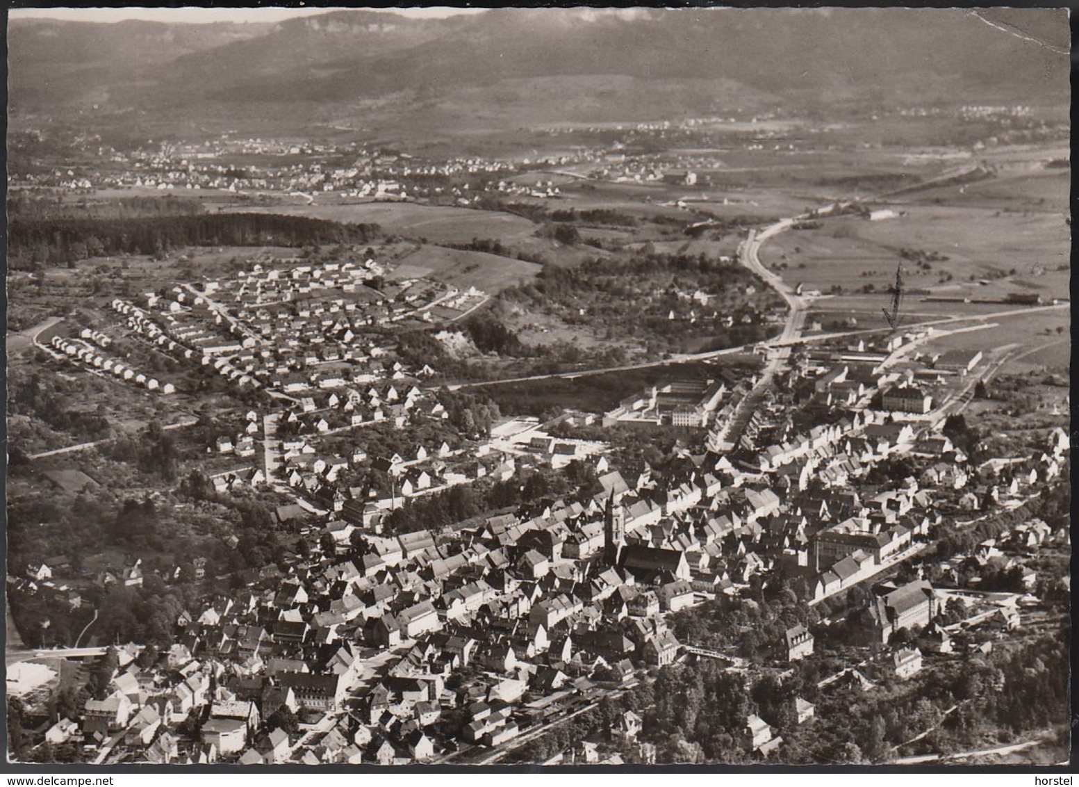 D-72336 Balingen - Luftbild - Air View - Bahnhof ( Vorne Mitte) - 60er Jahre - Balingen