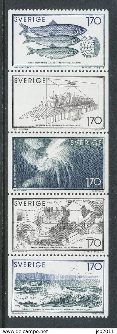 Sweden 1979 Facit # 1099-1103. Marine Research.  MNH (**) - Unused Stamps