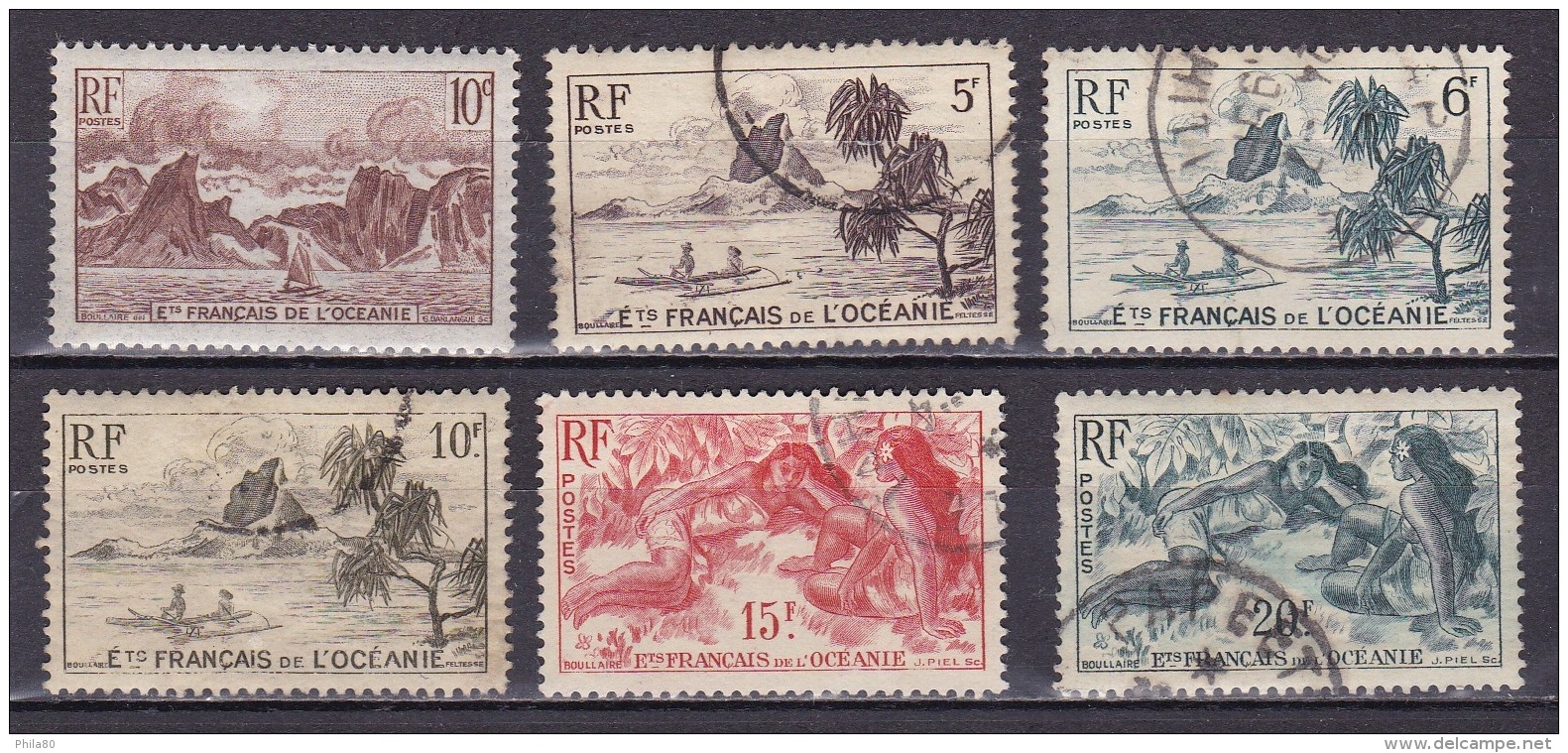 Oceanie N° 182*, 195,196,197,198,199 - Used Stamps