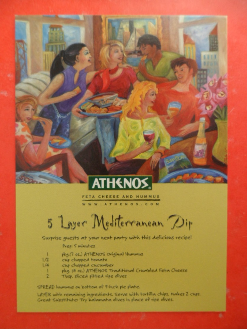 ATHENOS - Recette Cuisine - 5 Layer Mediterranean Dip - - Werbepostkarten