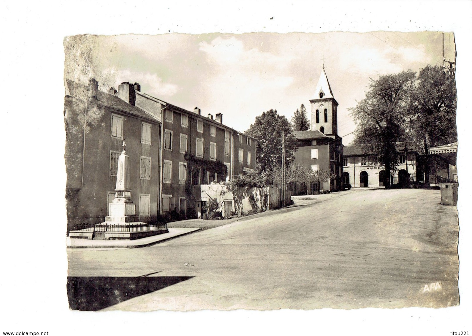 Cpa - 81 -  Angles - La Place - Apa-poux N°28 - Monument Mairie - Angles