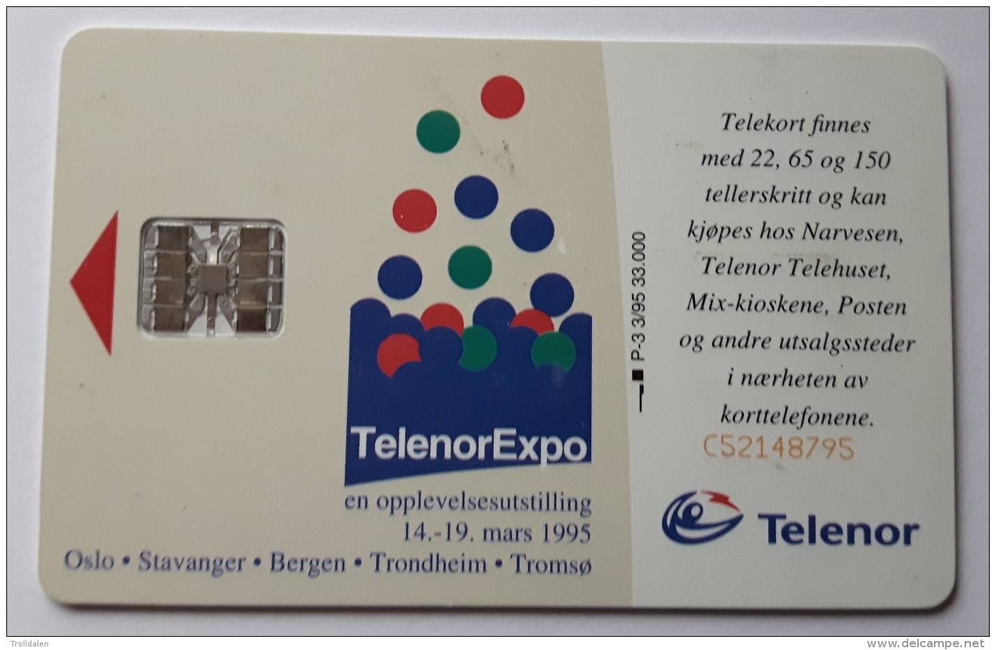 Norway , P 3 Telenor Expo , 10 Units, Used - Norway