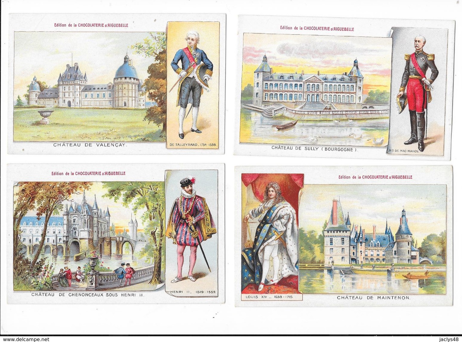 Les Grands Châteaux D'Europe (leurs Batisseurs)  - Collection De 17 Cartes - Ed. De La Chocolaterie D'Aiguebelle  -  L 1 - Histoire