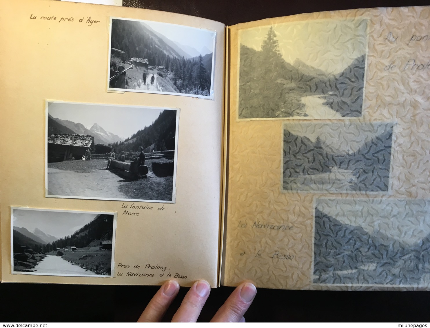 Splendide Album Photographies Val D'ANNIVIERS Valais SUISSE été 1947 + De 200 Photos Originales - Albums & Collections