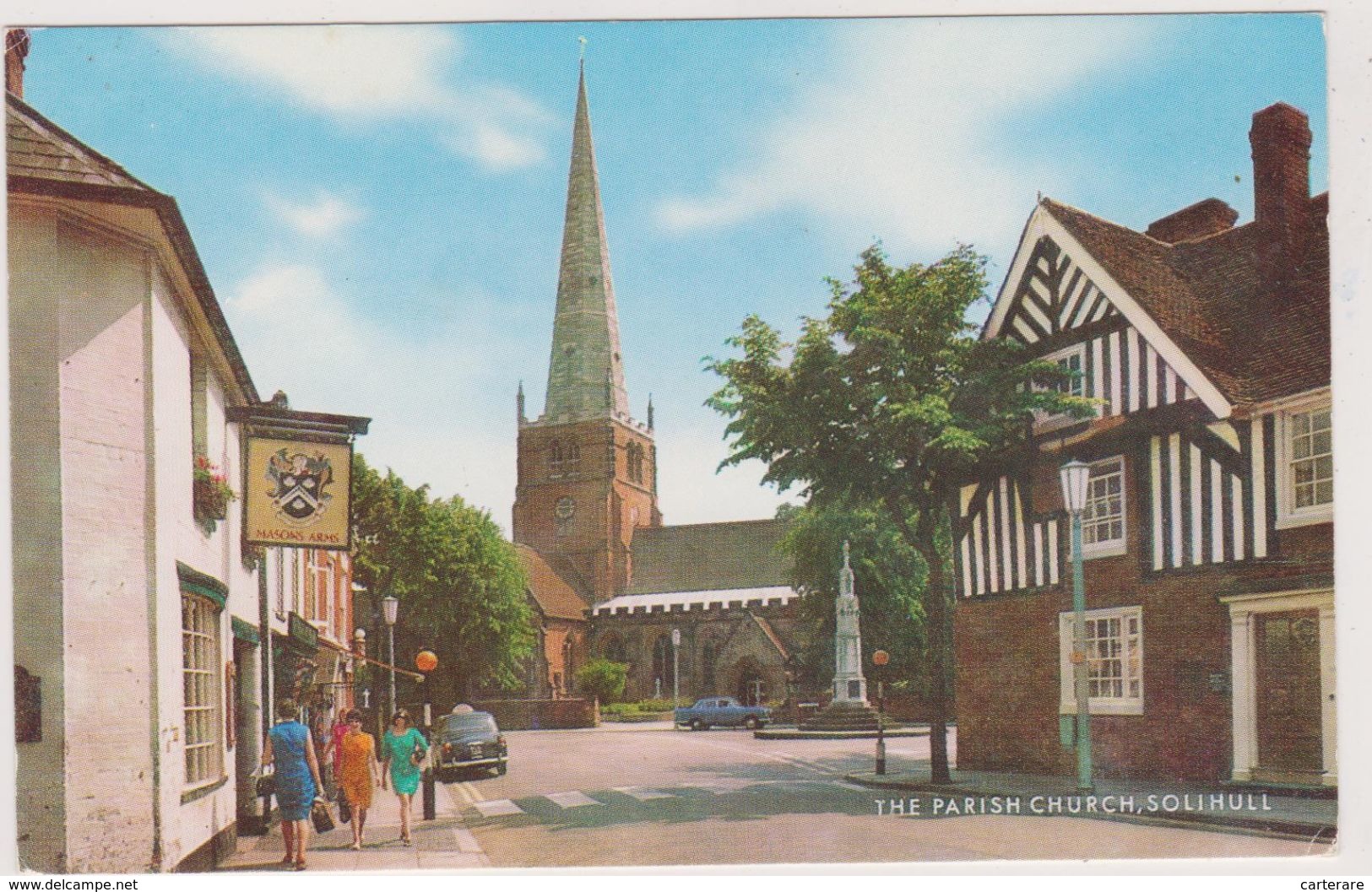 Angleterre,the Parish Church,solihull,midlands De L'ouest ,sud De Birmingham,masons Arms,ed J Salmon Sevenoaks,rare - Birmingham