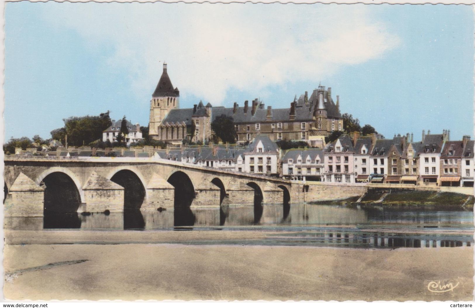 GIEN,loiret,vue Sur La Ville,le Pont,l'église,chateau,ves Tige Gallo Romain,trace Préhistorique,édition Combier,rare - Gien