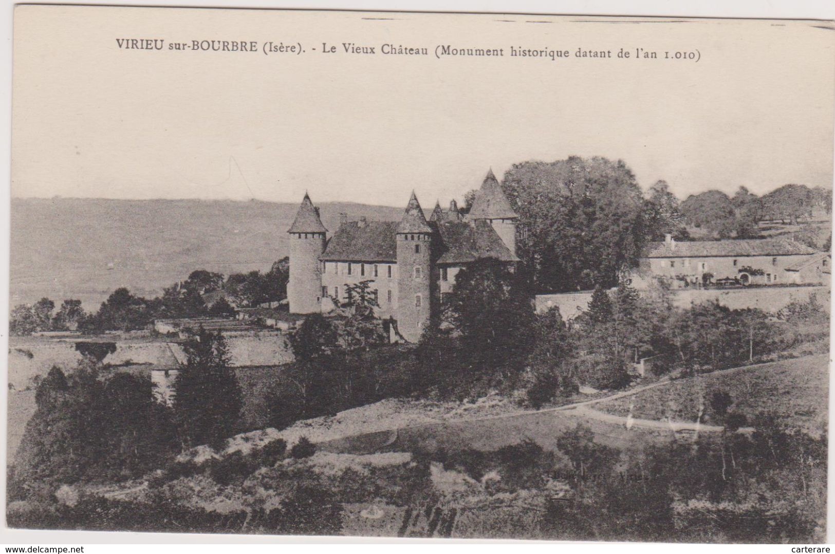 Virieu Sur Bourbre,isère,le Vieux Chateau ,monument Historique, Datant De L'an 1010,rare,isère - Virieu