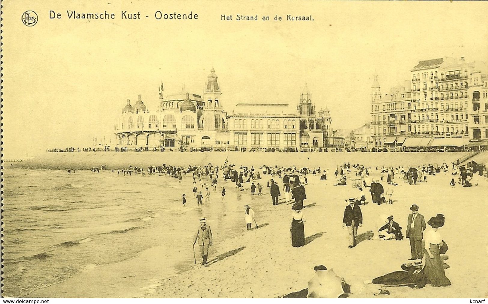 CP De Oostende " Het Strand En De Kursaal " Cachet FELDPOST & Rhein-russ. Artl-regt 8 1 . Batterie - Armeestempel