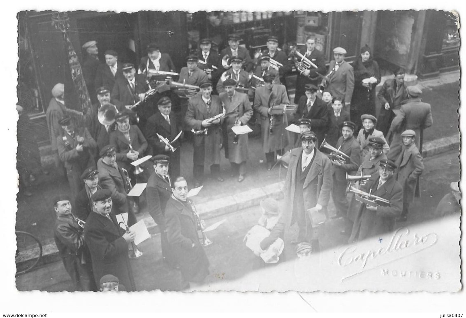 MOUTIERS Ou Environs (73) Carte Photo Fanfare Musiciens Belle Animation - Moutiers