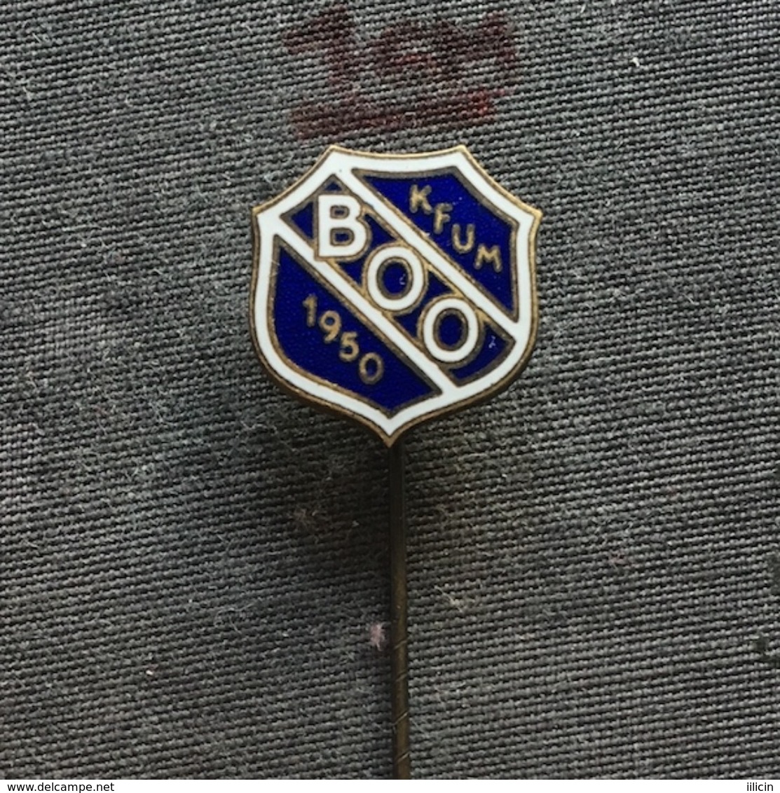 Badge (Pin) ZN006576 - Table Tennis (Ping Pong) / Badminton / Judo Sweden Boo KFUM 1950 - Table Tennis