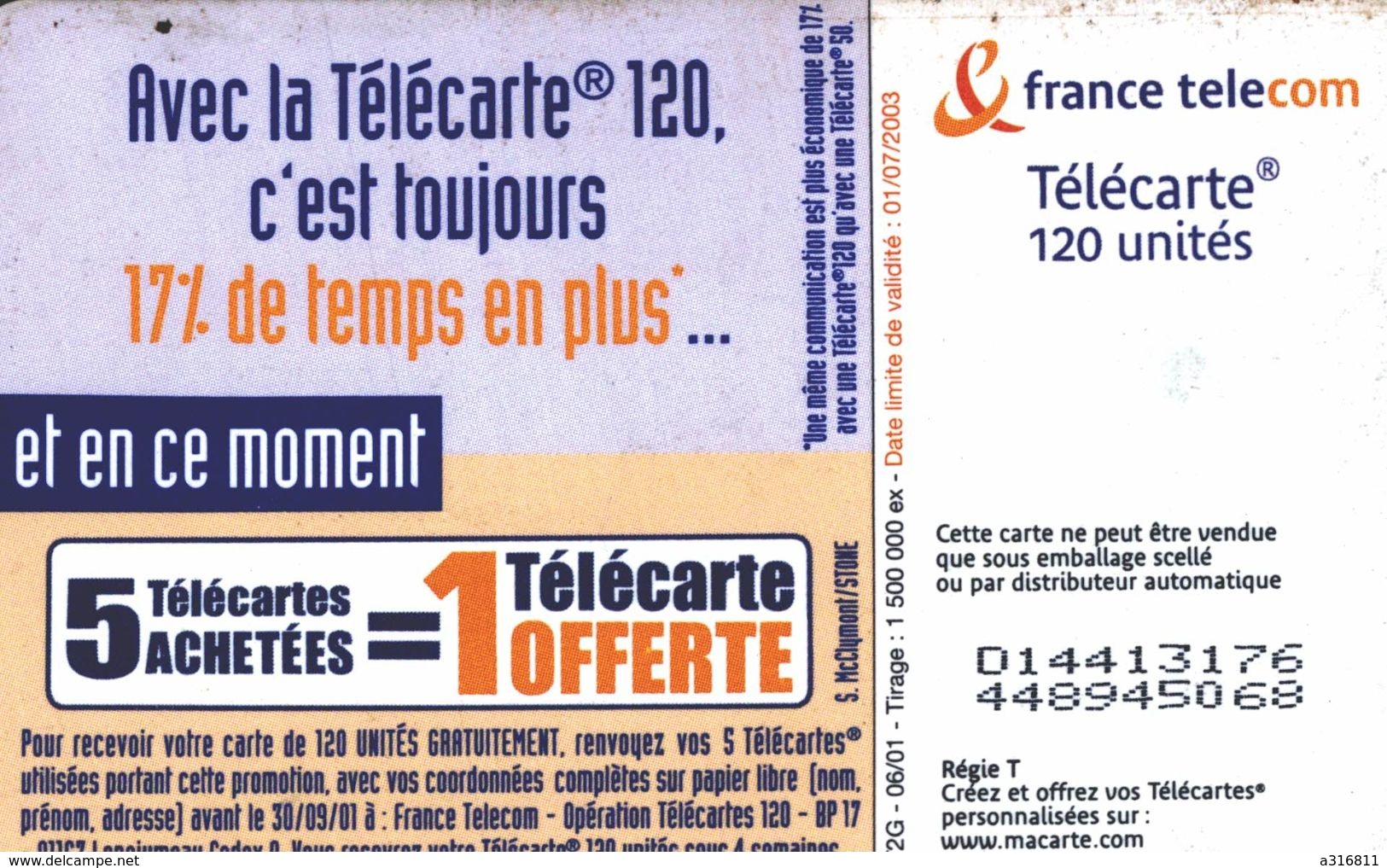 FRANCE TELECOM - 120 Unités 