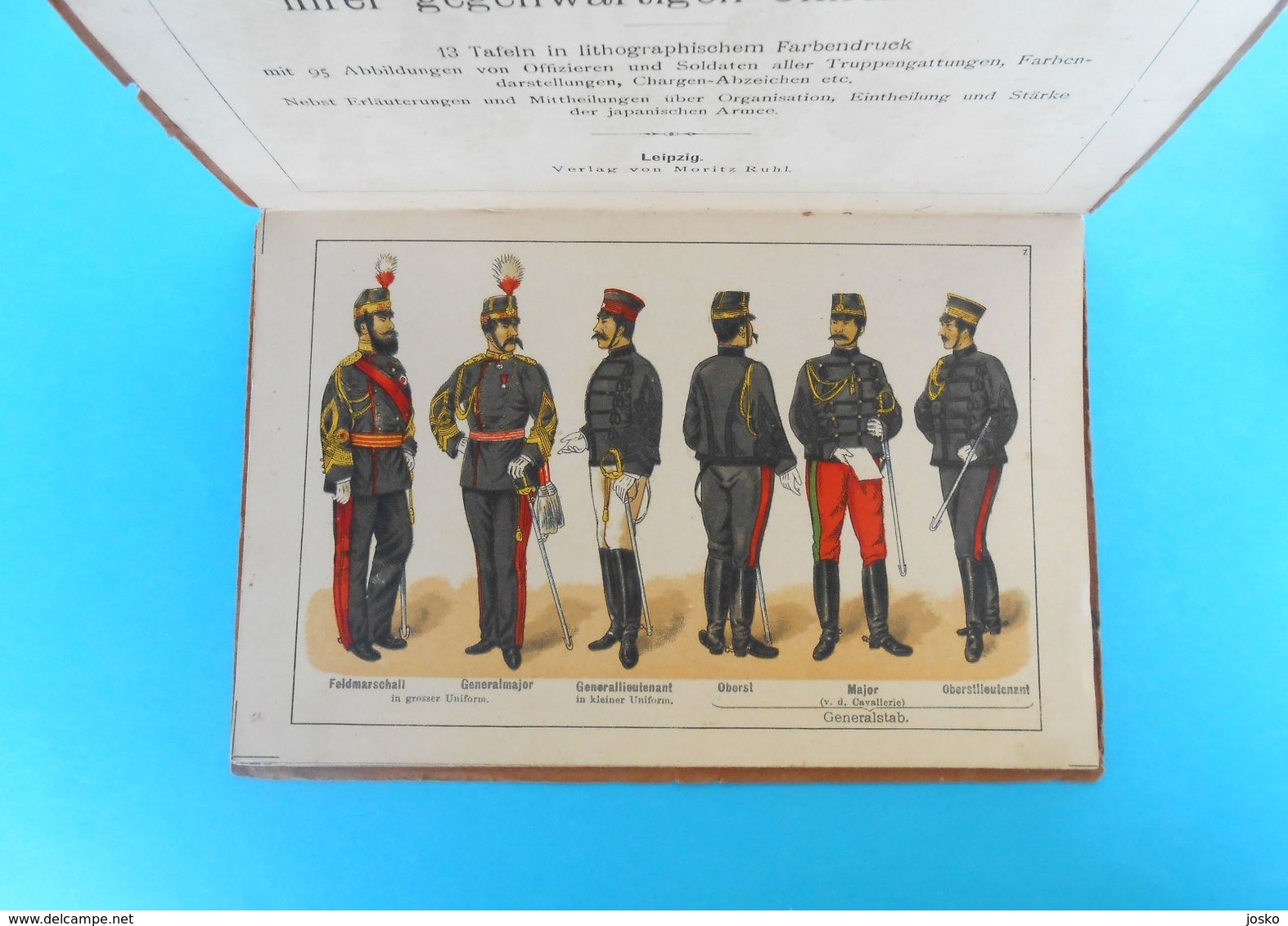 JAPAN ARMY - Beautifull Original Vintage Book ( With Lithographic Images ) Issued 1895. In Germany RRRR - Otros & Sin Clasificación