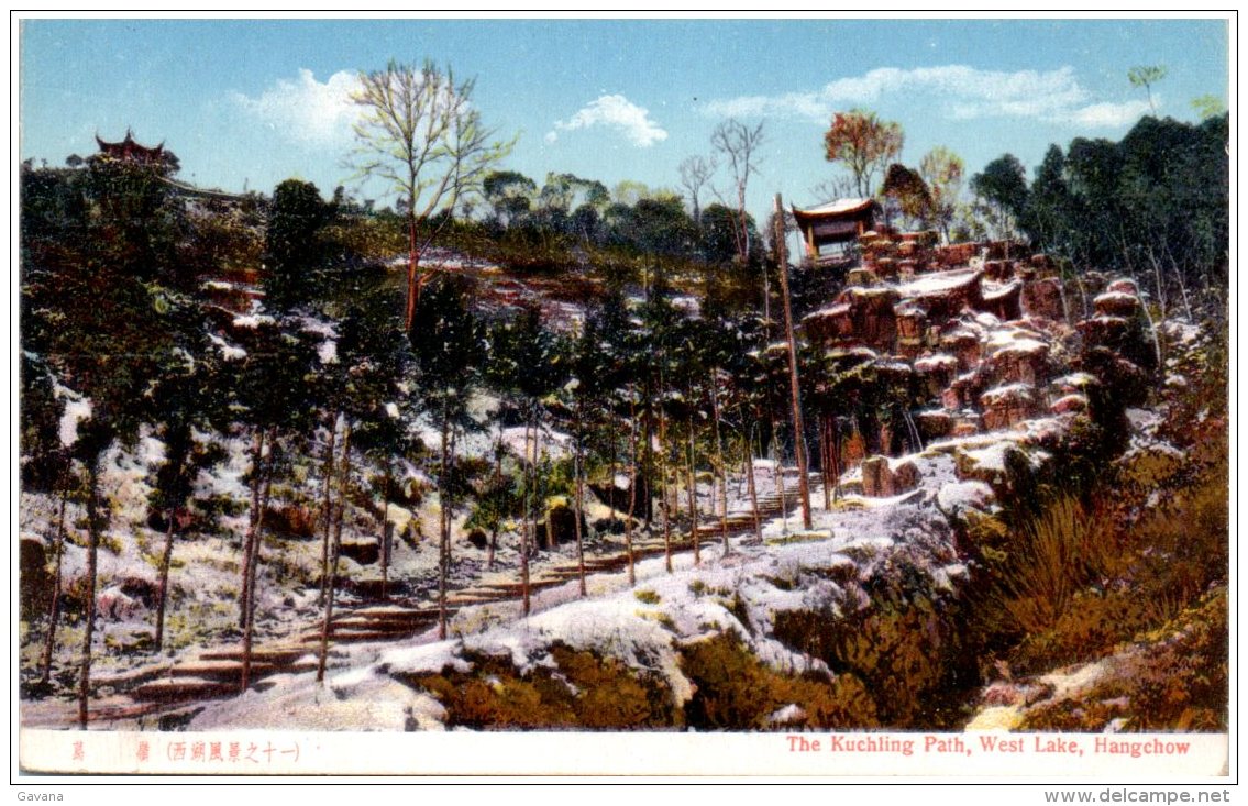 CHINE - The Kuching Path, West Lake, HANGCHOW - China