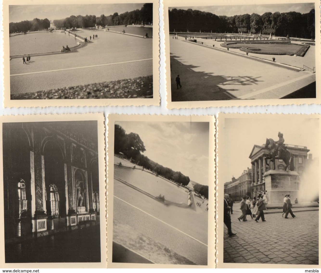 5 Photos  Authentiques -   CHATEAU De VERSAILLES -  1956 - Lieux